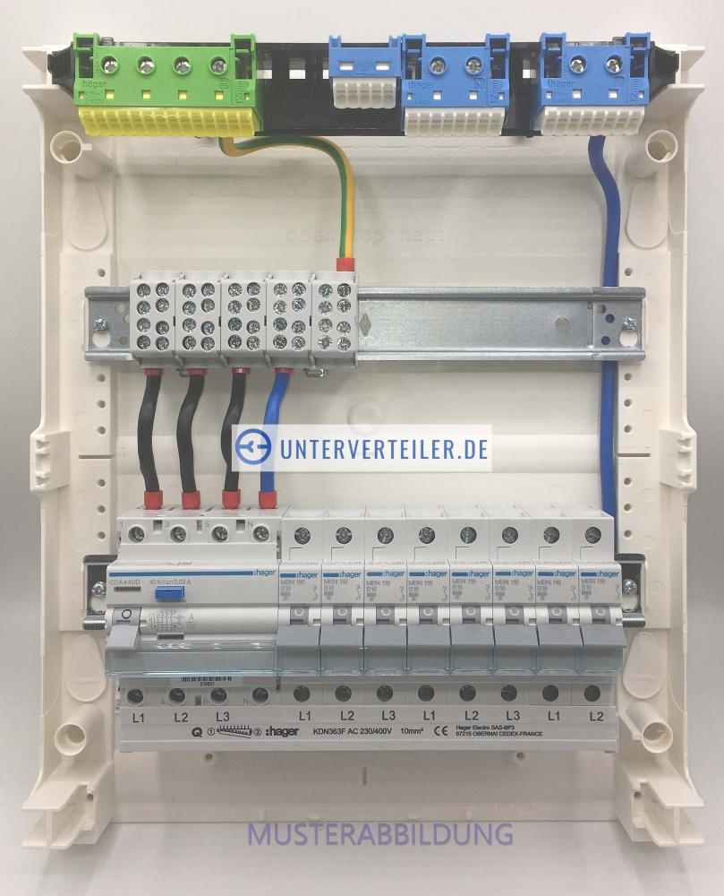Hager Unterverteiler 2-Reihig Aufputz ohne Tür